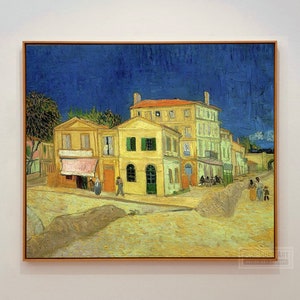 Van Gogh Hand-Painted Masterpiece Reproduction Oil Painting of The Yellow House, 1888 Customisable Canvas Sizes Seascape Canvas Art
