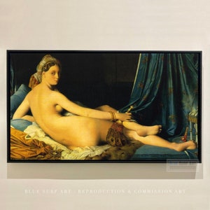 Hand Painted &#39;Grande Odalisque&#39; Oil Painting: Ingres Reproduction