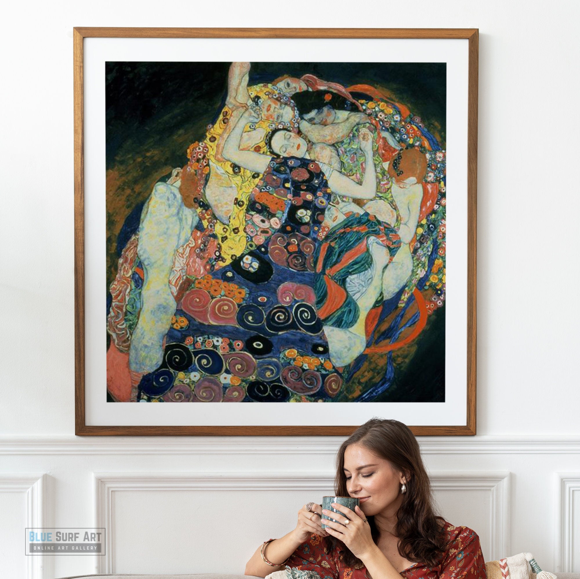 Hand-painted Klimt 'the Maiden' Oil Painting Reproduction - Etsy