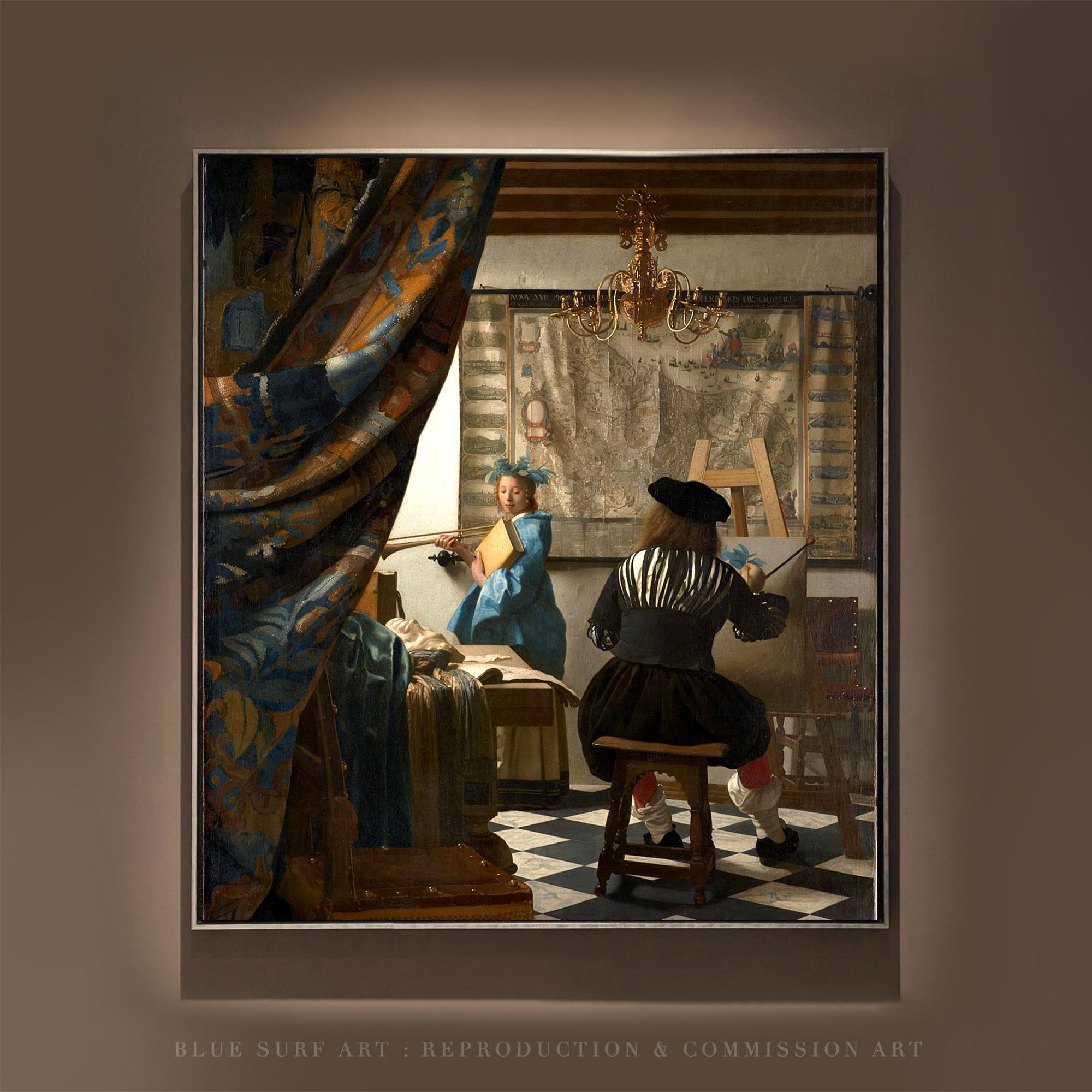Vermeer's Hand-painted Masterpiece Reproduction of the Allegory of