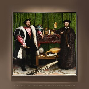 The Ambassadors – Hand-Painted Oil on Canvas Reproduction – Masterpiece by Hans Holbein the Younger