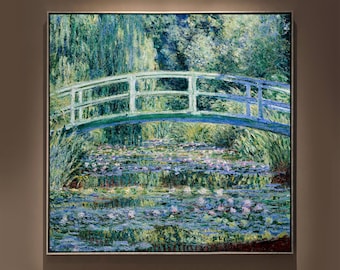 手描きのクロード・モネ作「睡蓮と日本の橋」油絵複製画 - Etsy 日本