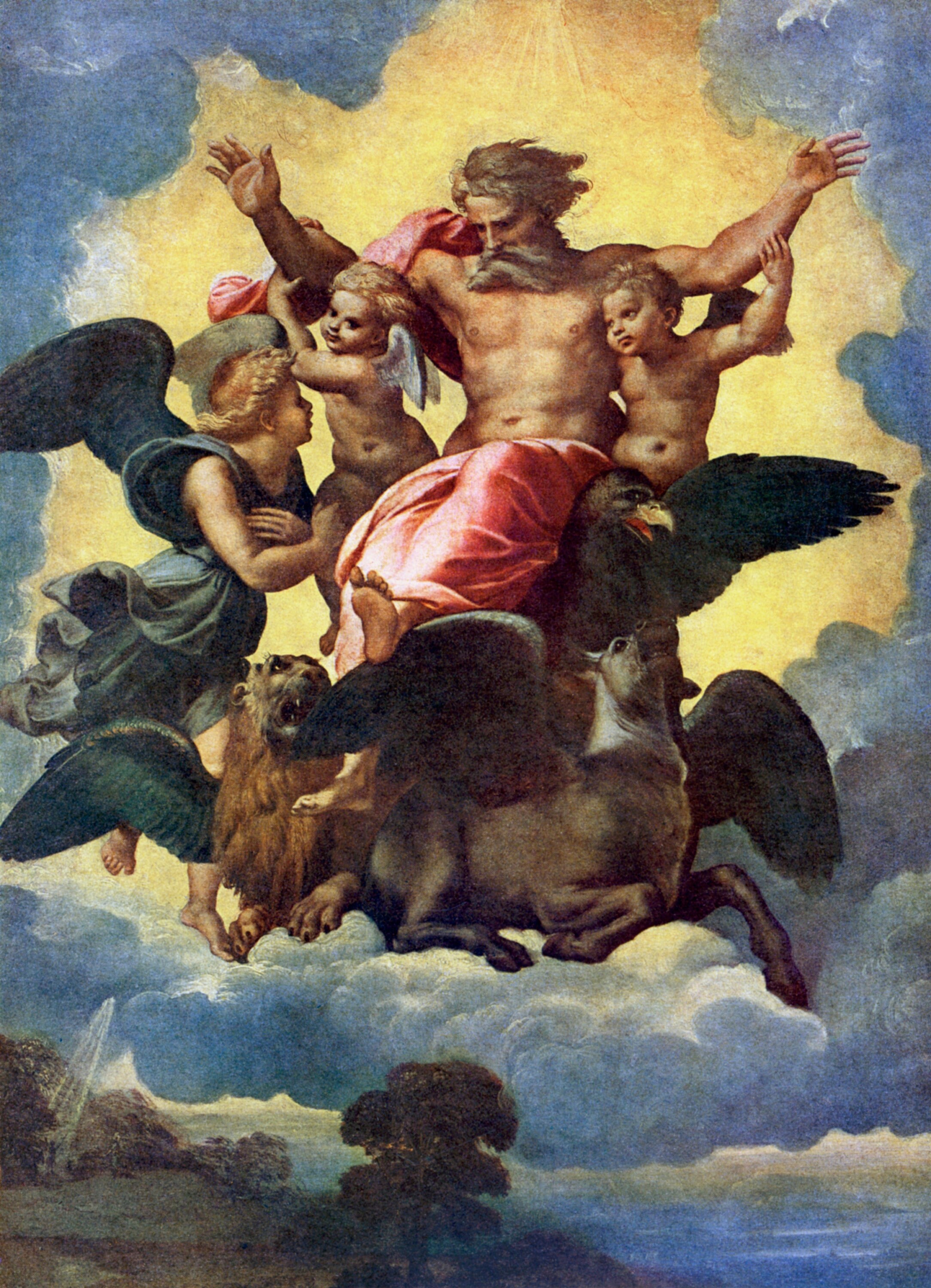 Hand-painted Raphael Reproduction: Ezekiel's Vision Oil Painting