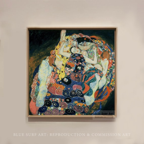 Hand-painted Klimt 'the Maiden' Oil Painting Reproduction - Etsy