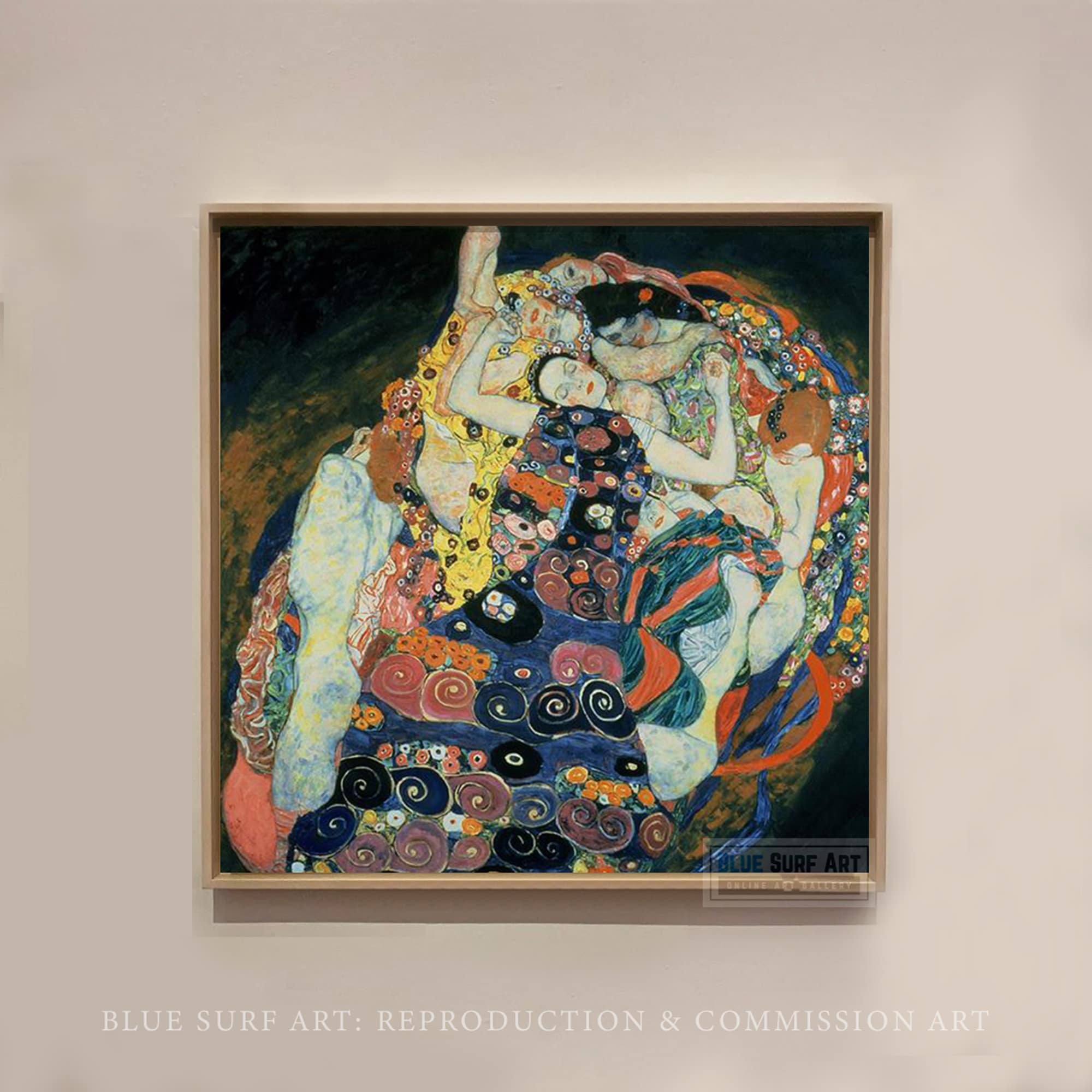 油絵　クリムト　複製画　The Maiden Hand-painted Klimt 'the Maiden' Oil Painting Reproduction - Etsy