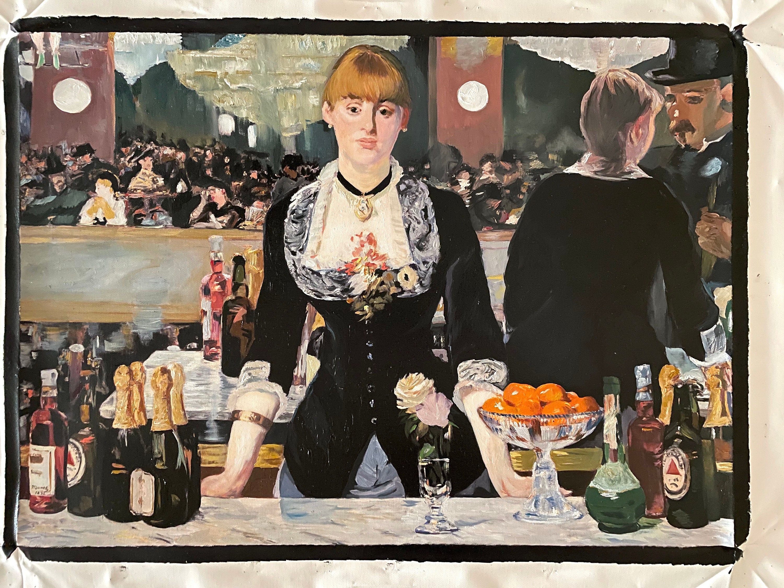 手描き油絵『フォリー・ベルジェールのバー』 - マネ複製画 - Etsy 日本