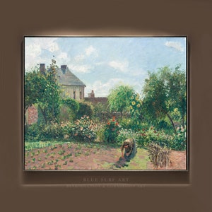 The Artist&#39;s Garden at Eragny Camille Pissarro Reproduction Canvas Art Housewarming Gift Canvas 100% Hand Painted Painting Art Gift