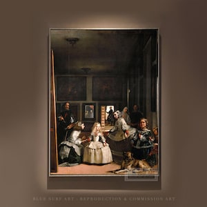 Las Meninas Reproduction Canvas Art, Diego Velázquez Wall Art, Reproduction 100% Hand Painted Oil Painting on Canvas