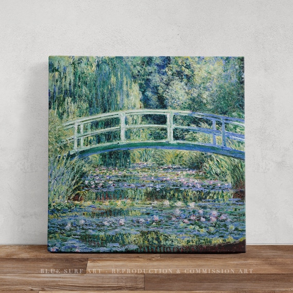 手描きのクロード・モネ作「睡蓮と日本の橋」油絵複製画 - Etsy 日本