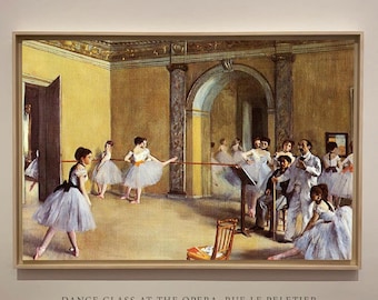 エドガー・ドガ「ダンス教室」1874年、高品質手描き油絵複製、オルセー
