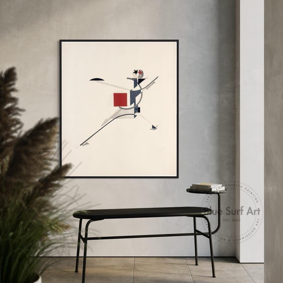 Hand-painted El Lissitzky Canvas – Russian Avant-garde Art, Custom