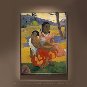 Paul Gauguin - When Will You Marry?  1892 Reproduction Canvas Art Gauguin Living Room Wall Art Gift Handmade Oil Painting Canvas Gauguin Art