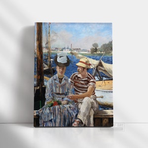 100% Hand Painted Oil on Canvas, Argenteuil (Manet) Painting by Édouard Manet Reproduction, Manet Reproduction Impressionism art
