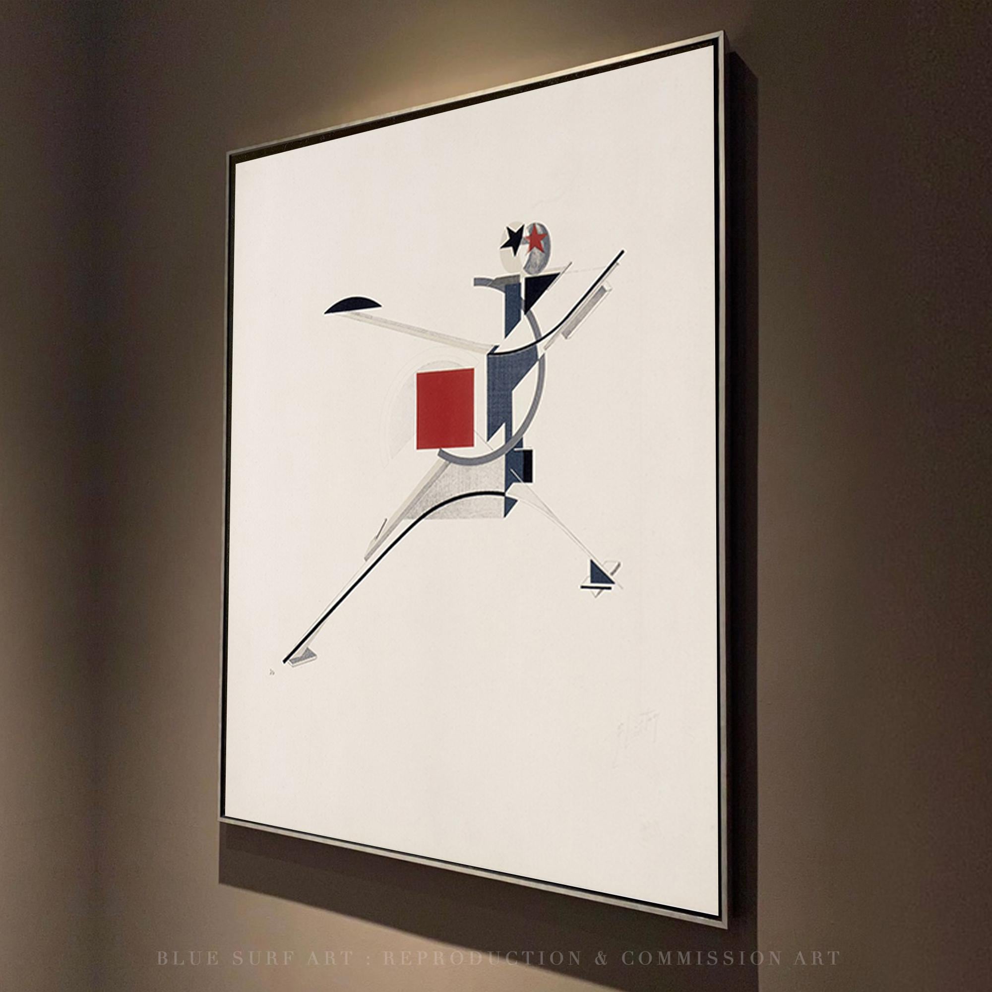 Hand-painted El Lissitzky Canvas – Russian Avant-garde Art, Custom