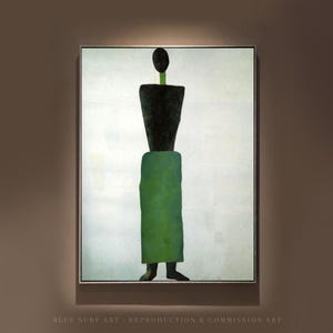 Handgeschilderd olieverfschilderij &quot;vrouwelijke figuur&quot;: Malevich-suprematismekunst