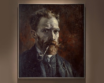 Autoportret Van Gogha z fajką: ręcznie malowana reprodukcja obrazu olejnego