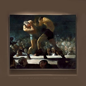Club Night 1907 schilderij George Wesley Bellows reproductie canvas kunst housewarming cadeau canvas 100% handgeschilderd schilderij bokskunst