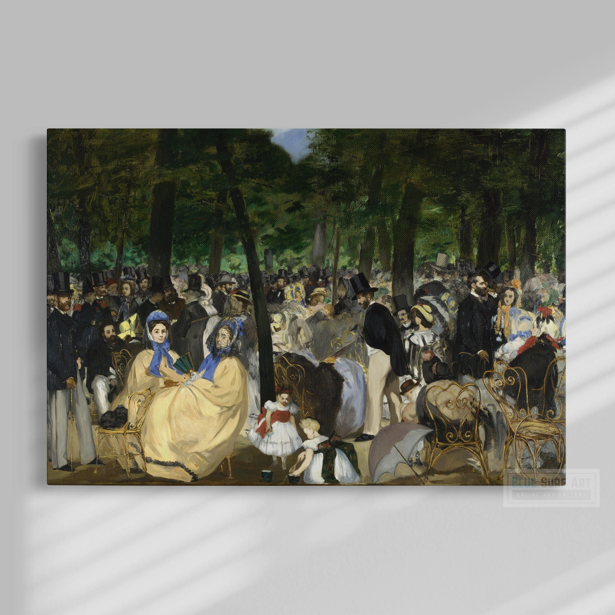 Hand Painted 'music in the Tuileries' Oil Painting - Edouard Manet