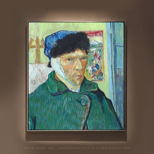 フィンセント・ファン・ゴッホの自画像（1889年）、手描きの油絵複製画