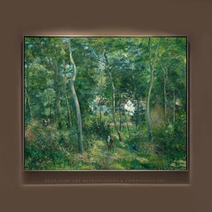 Edge of the Woods Near L&#39;Hermitage, Pontoise Camille Pissarro Hand Painted Masterpiece Reproduction Oil on Canvas Customisable Canvas Sizes