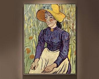 フィンセント・ファン・ゴッホ - 雪に覆われた畑で土を掘る二人の農婦