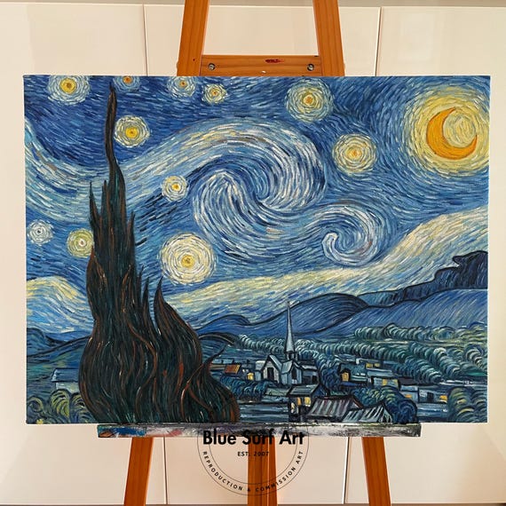 手描きのゴッホ「星月夜」油絵複製画 - Etsy 日本