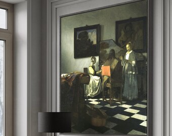 Vermeer's Hand-painted Masterpiece Reproduction of the Concert