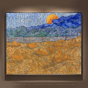 Hand-Painted Van Gogh Wheat Fields Oil Painting Reproduction on Canvas