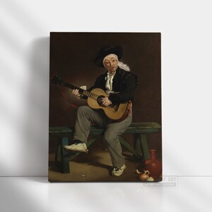 100% Hand Painted Oil on Canvas, The Spanish Singer Painting by Édouard Manet Reproduction, Manet Reproduction Impressionism art