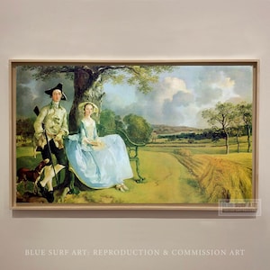 Mr and Mrs Andrews Thomas Gainsborough 100% Hand Painted Oil Painting on Canvas Original Art Masterpiece High Quality Reproduction Portrait