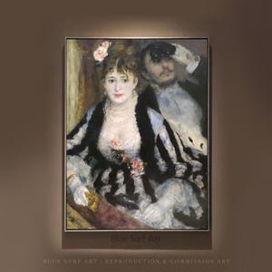 Renoir La Loge Reproduction – Hand-Painted Oil on Canvas | French Impressionist Theatre Scene | Custom Wall Art