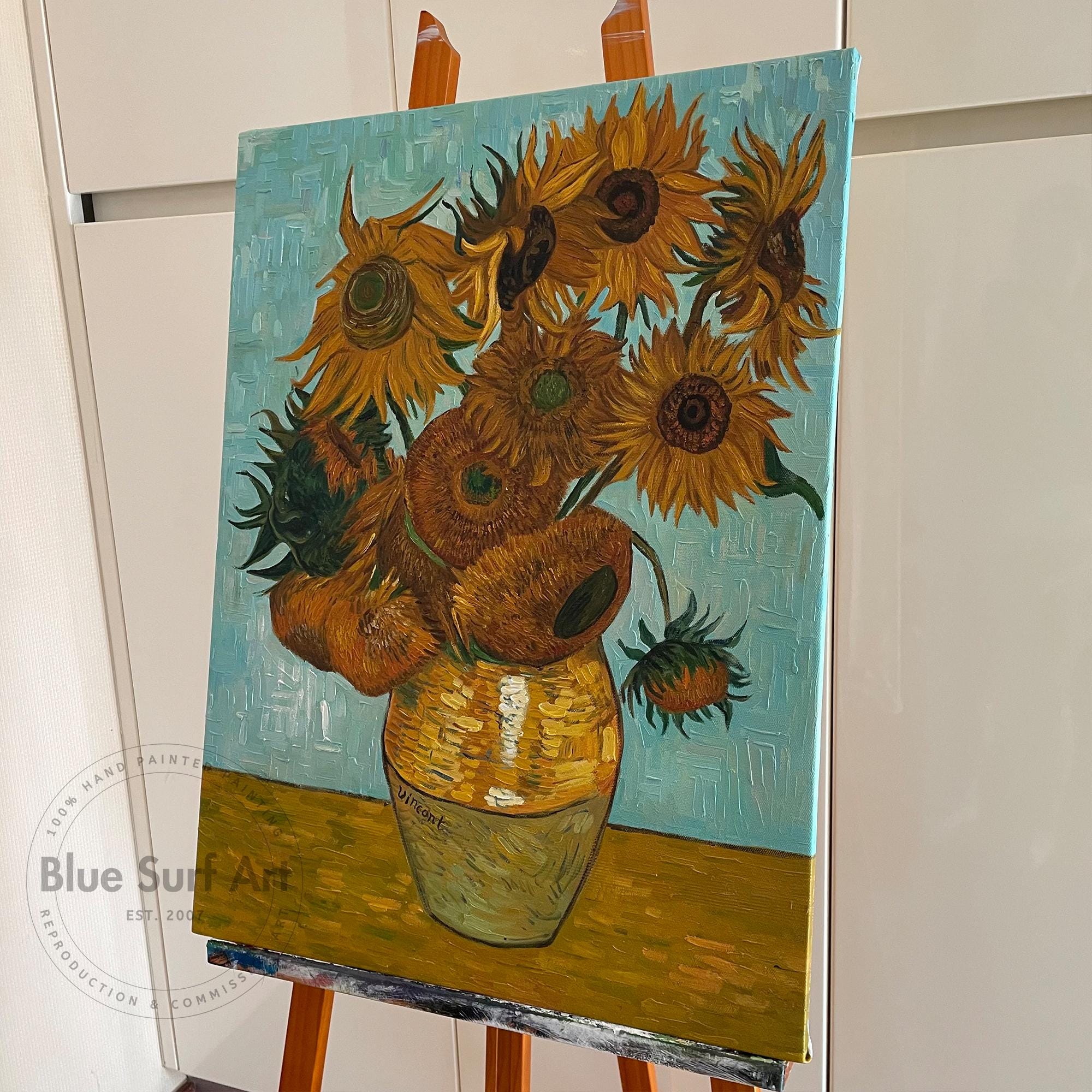 手描きのゴッホ風「ひまわり」油絵複製画 - Etsy 日本