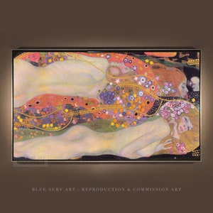 Hand Painted Klimt &quot;Water Serpents II&quot; Oil Painting Reproduction