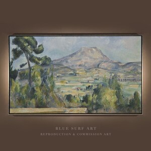 Mont Sainte Victoire Cézanne Reproduction Hand Painted Oil Painting Cézanne Canvas Living room Wall Art Gift Landscape Wall Art Cézanne Gift