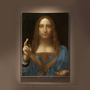 Salvator Mundi Leonardo Reproduction: Handmade Oil Painting on Canvas