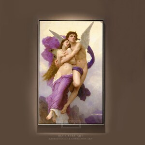 The Abduction of Psyche by William Bouguereau Reproduction Canvas Art Bouguereau Wall Art Housewarming Gift Home Decor Canvas Angel Art