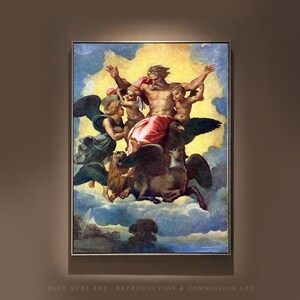 Raphael&#39;s Hand-Painted Reproduction Oil Painting of the Ezekiel&#39;s Vision (1518) Customizable Canvas Sizes Perfect for any occasional gift