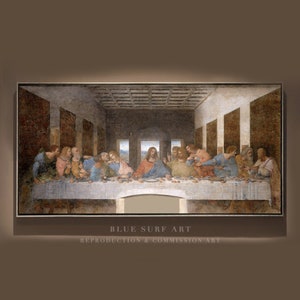 Hand-Painted &#39;The Last Supper&#39; Oil Painting: Da Vinci Reproduction Art