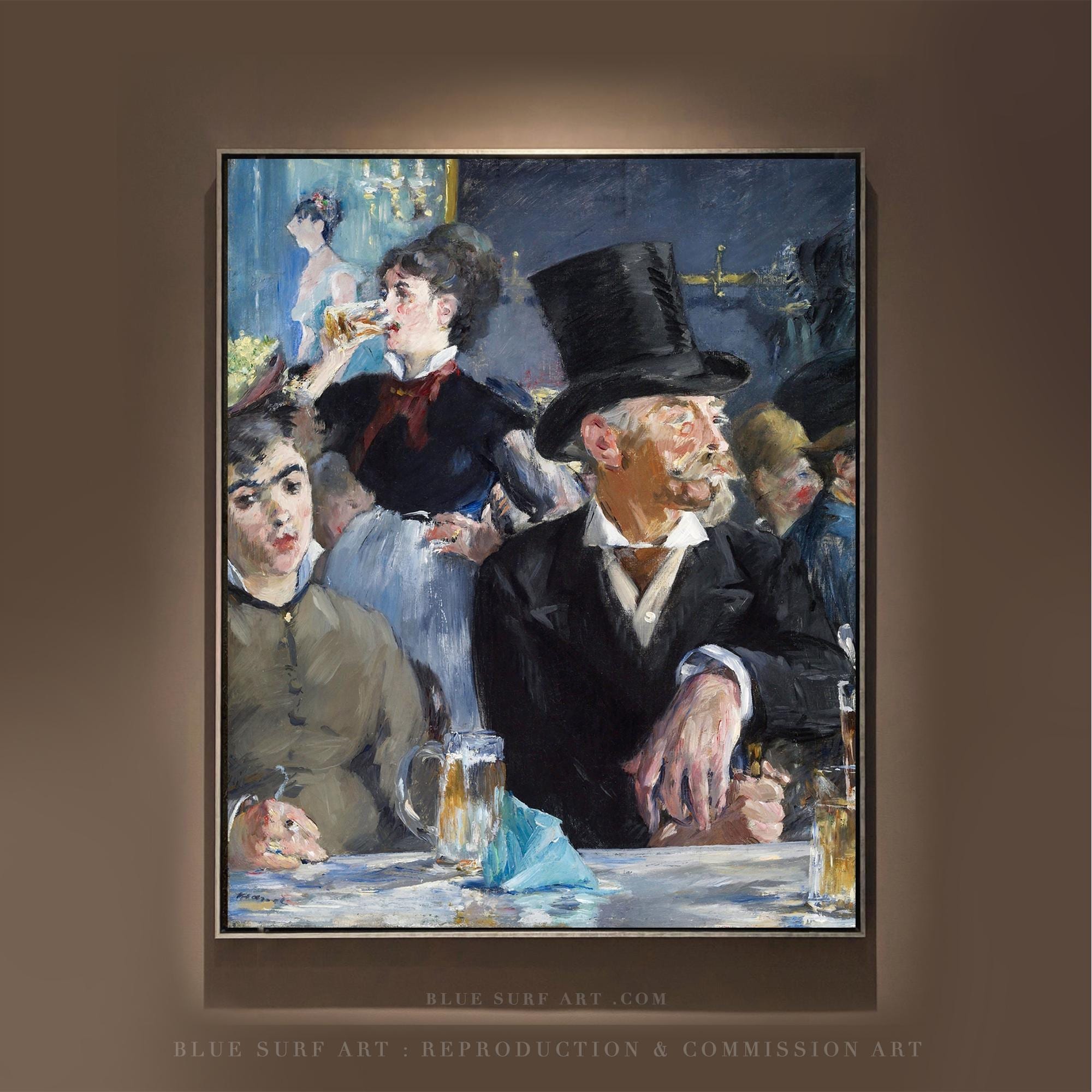 The Café-Concert Hand-Painted Oil Painting – Édouard Manet