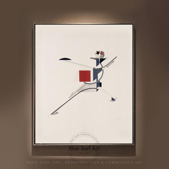 Hand-painted El Lissitzky Canvas – Russian Avant-garde Art, Custom