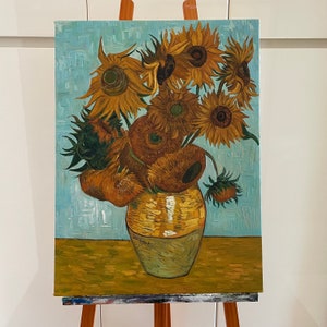 Sunflowers Painting by Vincent van Gogh 100% Hand Painted Oil Painting on Canvas, Van Gogh Wall Art, Masterpiece Art Reproduction