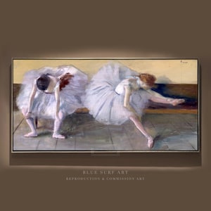 Hand Painted Edgar Degas Ballet Dancers Oil Painting on Canvas