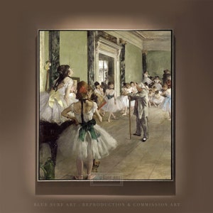 Hand-Painted &#39;The Ballet Class&#39; Oil Painting - Edgar Degas Reproduction