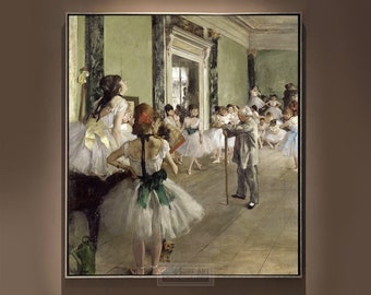 エドガー・ドガ「ダンス教室」1874年、メトロポリタン美術館、高品質の