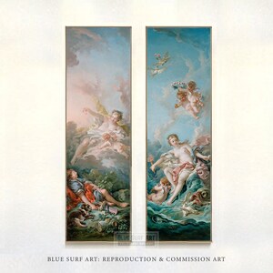 Aurora and Cephalus Venus on the Waves François Boucher Reproduction Canvas Art, 100% Hand Painted Oil Painting on Canvas Renaissance Art