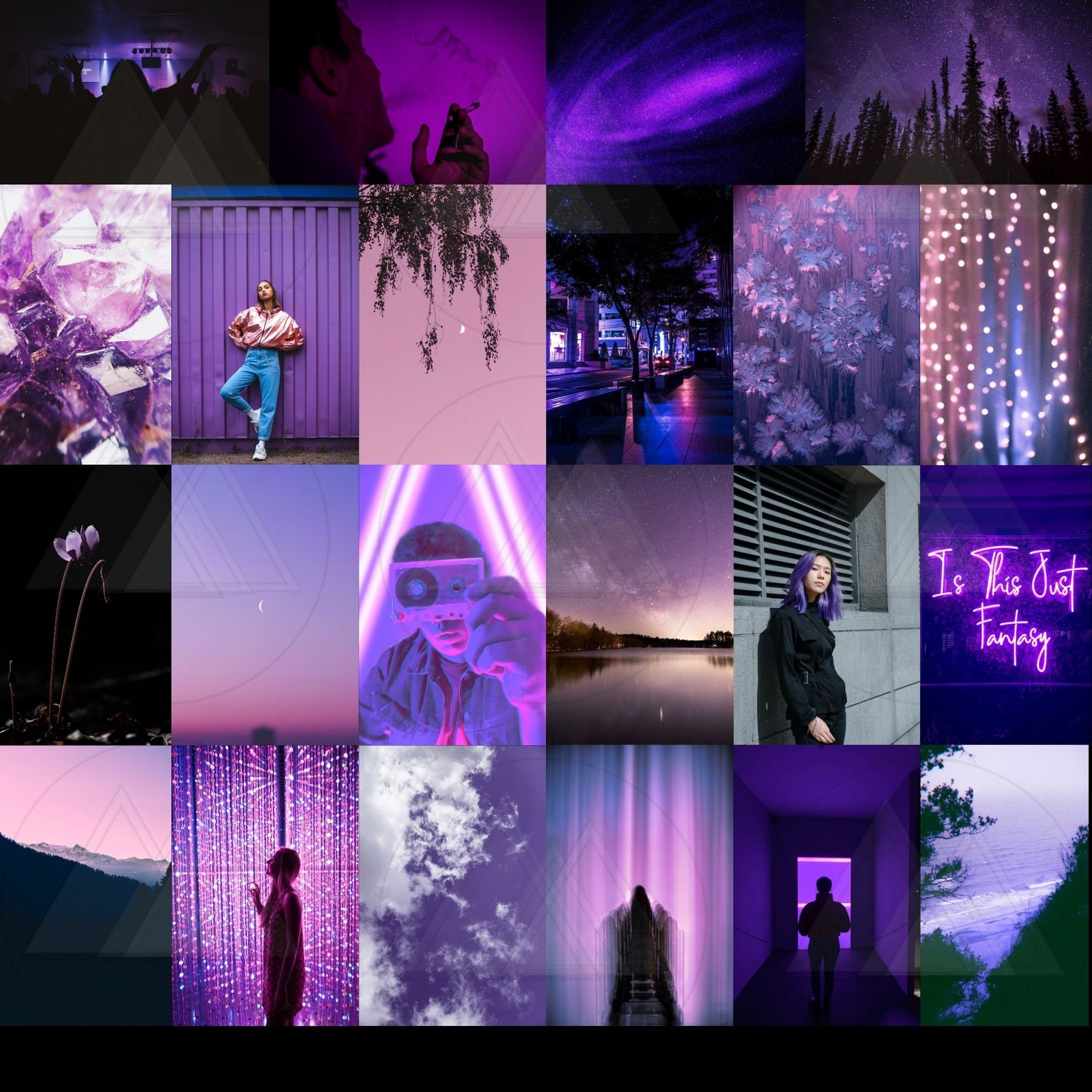 Purple Aesthetic / Wall Collage / 70 pcs / Boujee / Art Prints | Etsy