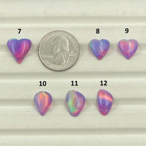 Purple Aurora Opal Cabochon Iridescent Lab Opal for Jewelry Making Violet Fire Gemstone for Rings, Pendants, DIY Gifts