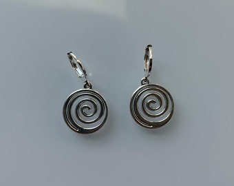 Spiral Charm Earrings | spiral earrings | swirly earrings | indie earrings| edgy earrings | hippie jewelry