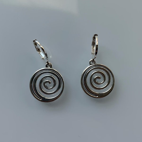 Spiral Charm Earrings | spiral earrings | swirly earrings | indie earrings| edgy earrings | hippie jewelry