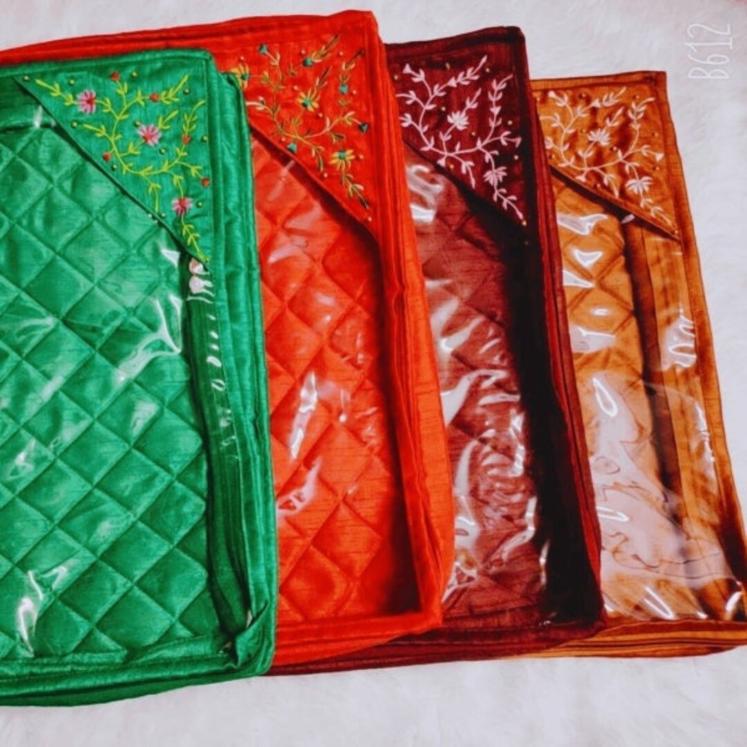 Embroidered Hippie Saree Packing Covers Wardrobe Organiser Saree Bags